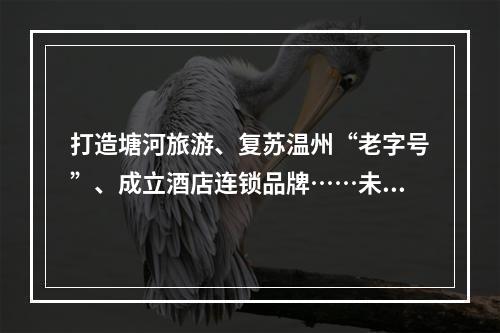 打造塘河旅游、复苏温州“老字号”、成立酒店连锁品牌……未来三年，温州将 ...