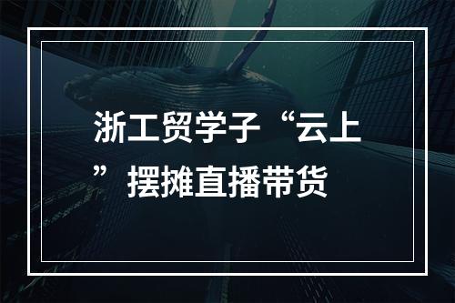 浙工贸学子“云上”摆摊直播带货