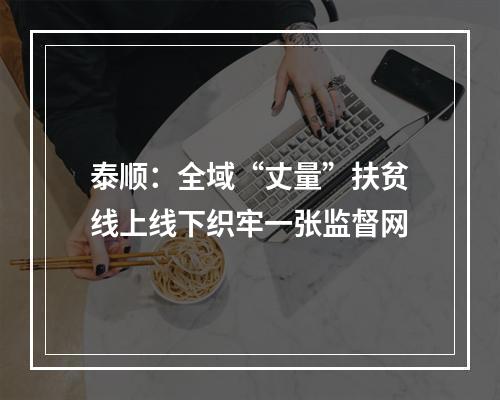 泰顺：全域“丈量”扶贫线上线下织牢一张监督网
