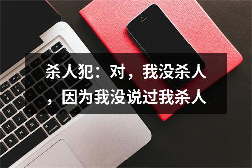 杀人犯：对，我没杀人，因为我没说过我杀人
