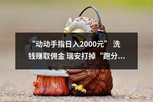 “动动手指日入2000元” 洗钱赚取佣金 瑞安打掉“跑分”团伙
