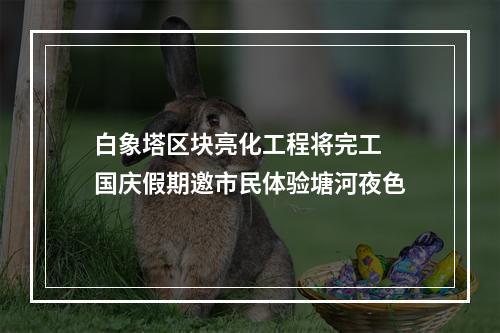 白象塔区块亮化工程将完工 国庆假期邀市民体验塘河夜色