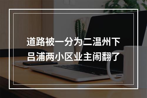 道路被一分为二温州下吕浦两小区业主闹翻了