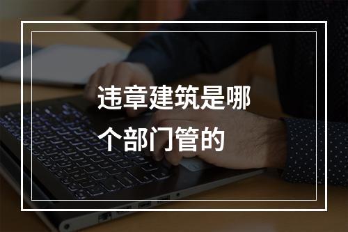 违章建筑是哪个部门管的