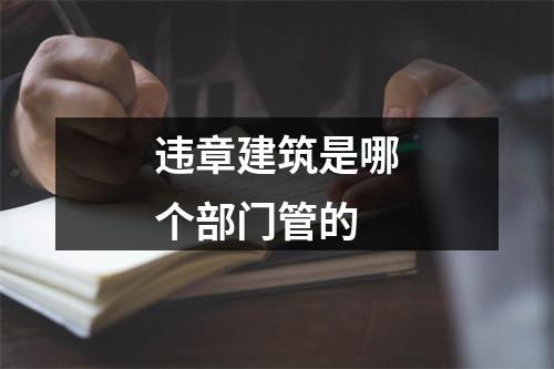 违章建筑是哪个部门管的