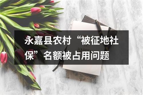 永嘉县农村“被征地社保”名额被占用问题