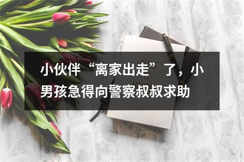 小伙伴“离家出走”了，小男孩急得向警察叔叔求助