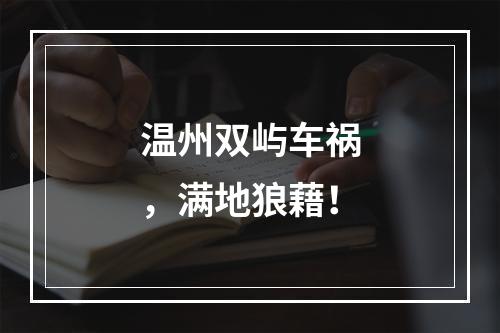 温州双屿车祸，满地狼藉！