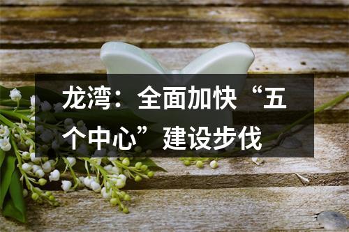龙湾：全面加快“五个中心”建设步伐