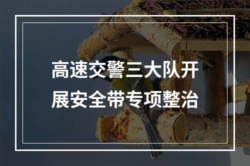 高速交警三大队开展安全带专项整治