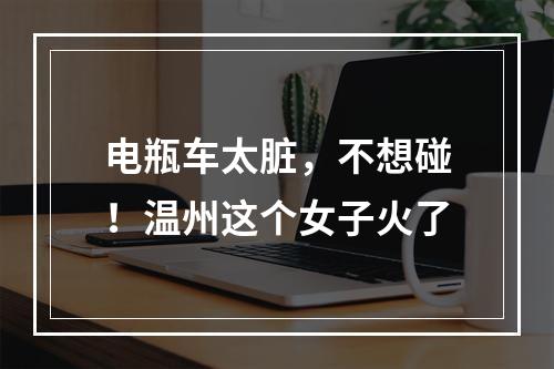 电瓶车太脏，不想碰！温州这个女子火了