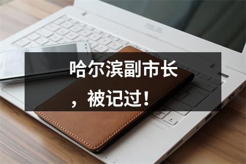 哈尔滨副市长，被记过！