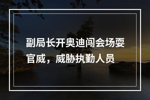 副局长开奥迪闯会场耍官威，威胁执勤人员