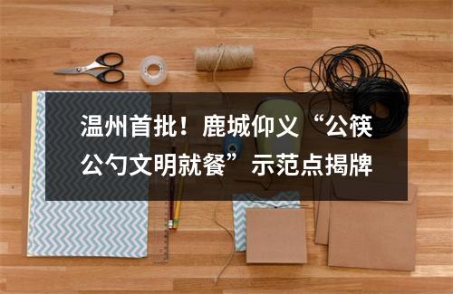 温州首批！鹿城仰义“公筷公勺文明就餐”示范点揭牌