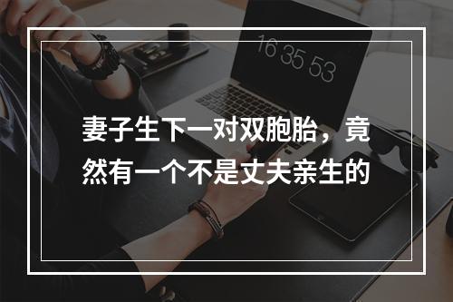妻子生下一对双胞胎，竟然有一个不是丈夫亲生的