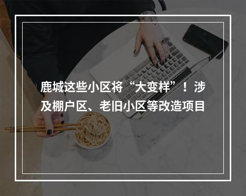 鹿城这些小区将“大变样”！涉及棚户区、老旧小区等改造项目