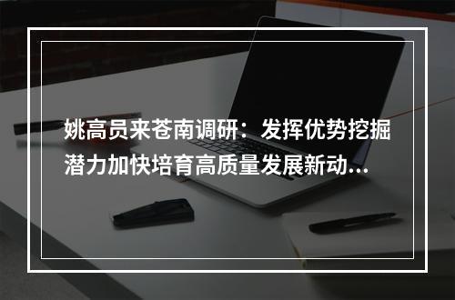 姚高员来苍南调研：发挥优势挖掘潜力加快培育高质量发展新动能