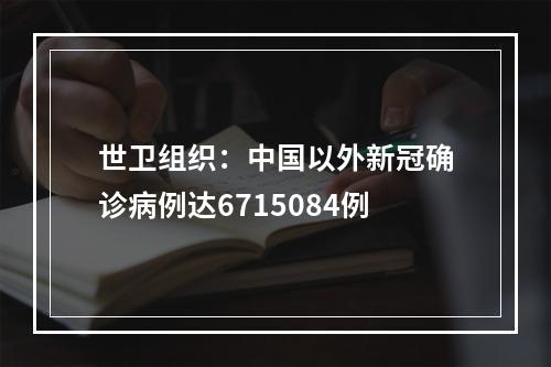 世卫组织：中国以外新冠确诊病例达6715084例