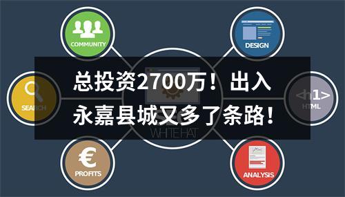 总投资2700万！出入永嘉县城又多了条路！