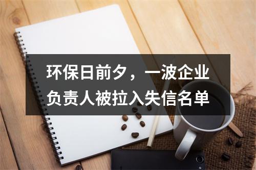 环保日前夕，一波企业负责人被拉入失信名单