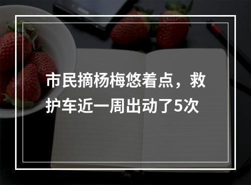 市民摘杨梅悠着点，救护车近一周出动了5次