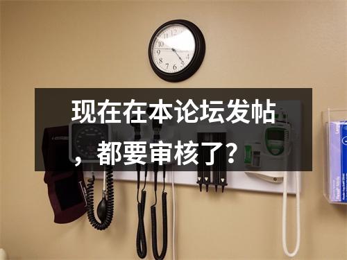 现在在本论坛发帖，都要审核了？