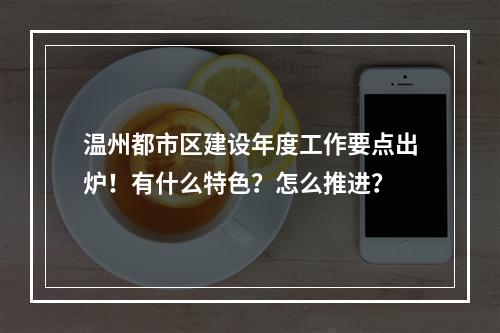 温州都市区建设年度工作要点出炉！有什么特色？怎么推进？
