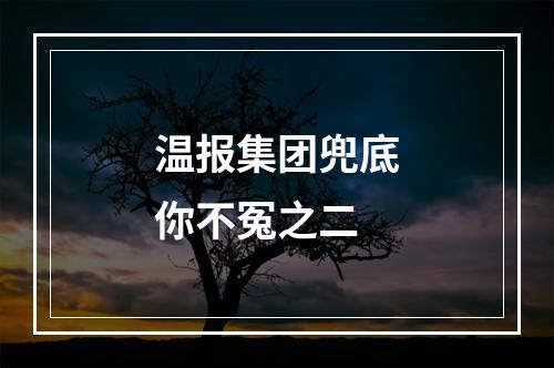 温报集团兜底你不冤之二