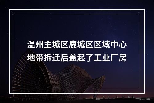 温州主城区鹿城区区域中心地带拆迁后盖起了工业厂房