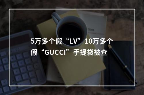 5万多个假“LV”10万多个假“GUCCI”手提袋被查