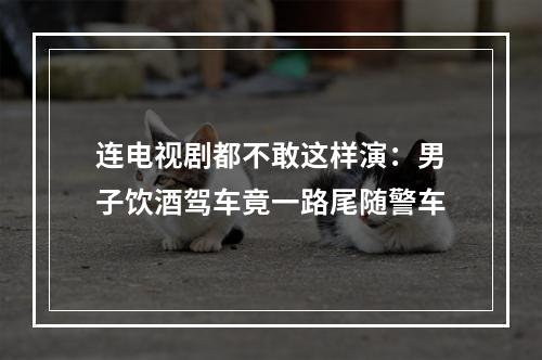 连电视剧都不敢这样演：男子饮酒驾车竟一路尾随警车