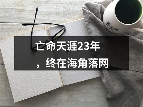 亡命天涯23年，终在海角落网