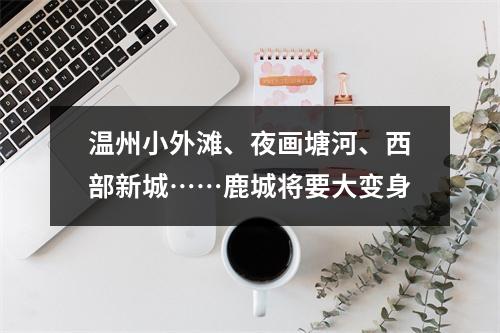 温州小外滩、夜画塘河、西部新城……鹿城将要大变身