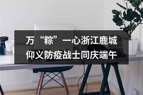 万“粽”一心浙江鹿城仰义防疫战士同庆端午