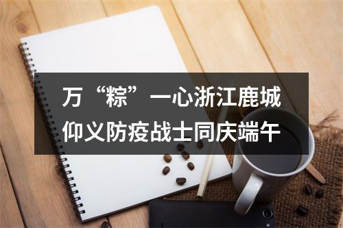 万“粽”一心浙江鹿城仰义防疫战士同庆端午