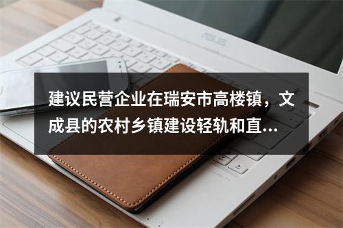 建议民营企业在瑞安市高楼镇，文成县的农村乡镇建设轻轨和直升机场