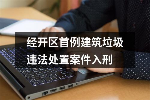 经开区首例建筑垃圾违法处置案件入刑