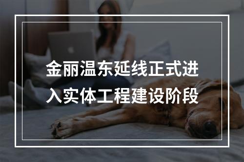 金丽温东延线正式进入实体工程建设阶段
