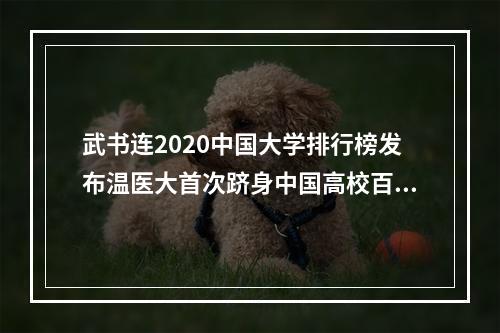武书连2020中国大学排行榜发布温医大首次跻身中国高校百强