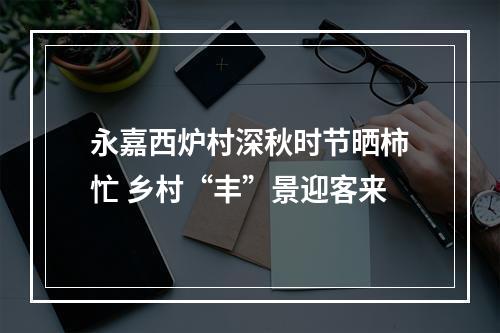 永嘉西炉村深秋时节晒柿忙 乡村“丰”景迎客来