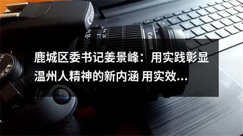 鹿城区委书记姜景峰：用实践彰显温州人精神的新内涵 用实效书写高质量发展的新篇章