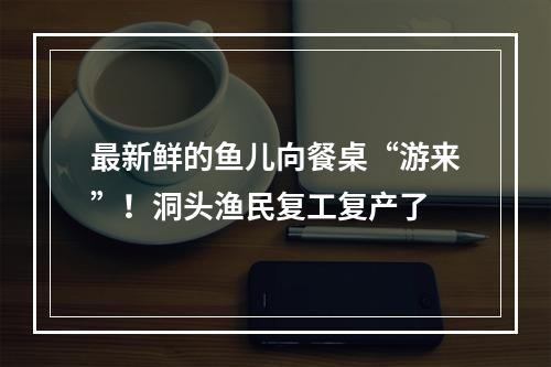 最新鲜的鱼儿向餐桌“游来”！洞头渔民复工复产了