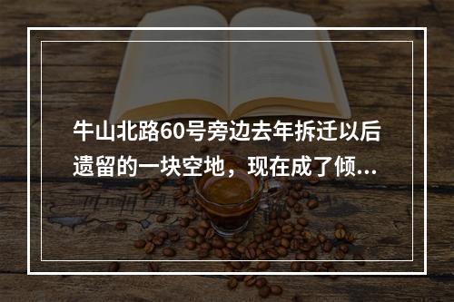 牛山北路60号旁边去年拆迁以后遗留的一块空地，现在成了倾到拉圾和随地大小便的场所