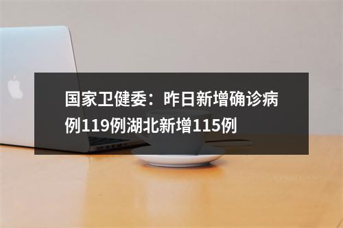 国家卫健委：昨日新增确诊病例119例湖北新增115例