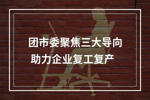 团市委聚焦三大导向 助力企业复工复产