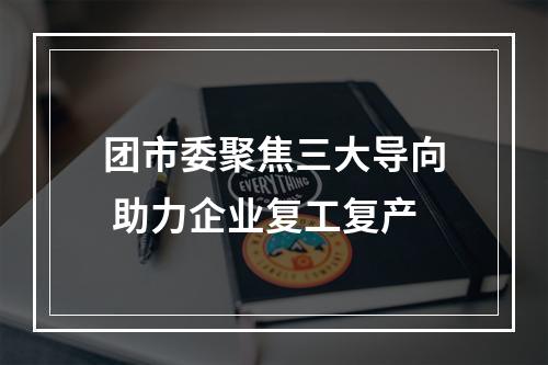 团市委聚焦三大导向 助力企业复工复产