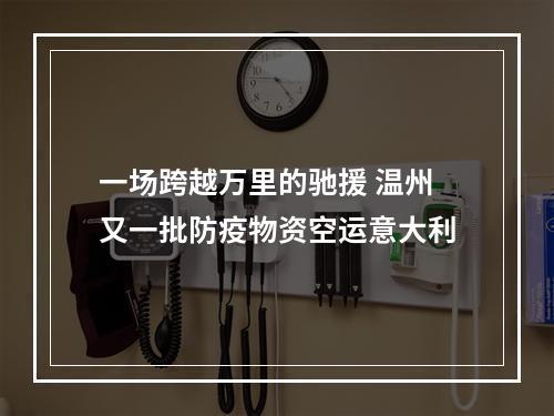 一场跨越万里的驰援 温州又一批防疫物资空运意大利