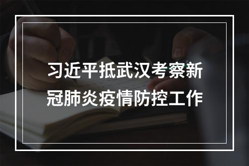 习近平抵武汉考察新冠肺炎疫情防控工作