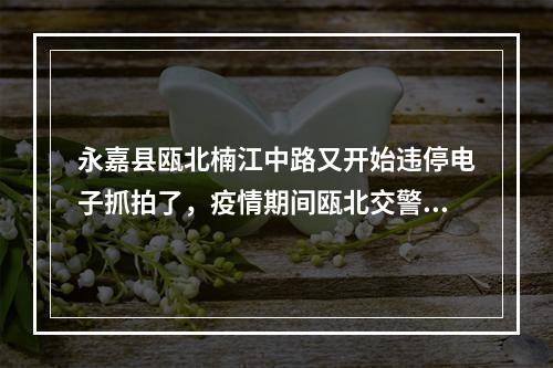 永嘉县瓯北楠江中路又开始违停电子抓拍了，疫情期间瓯北交警这么做合理吗