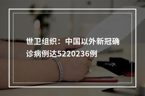 世卫组织：中国以外新冠确诊病例达5220236例
